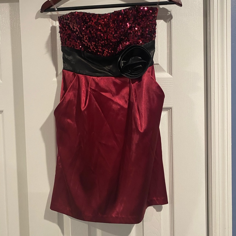 Speechless Juniors Size 5 Strapless Red Dress